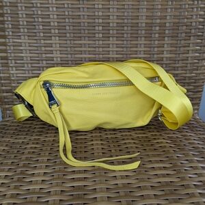 Aimee Kestenberg Yellow Leather Convertible Milan Belt Bag Crossbody Bag NWOT